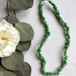 Green stone necklace
